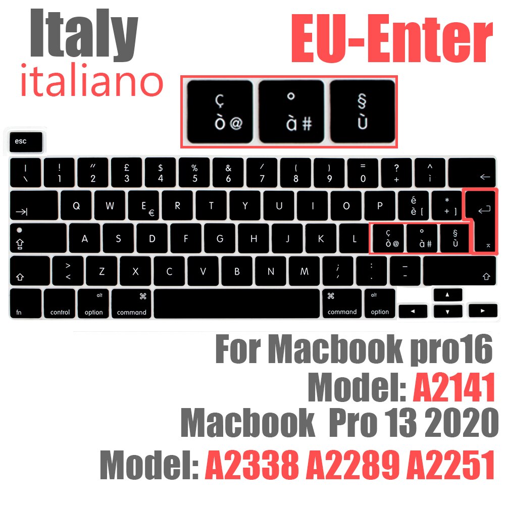 SDYIGOE Laptop Tastatur Schutzhülle für Macbook Pro13 M1 A2338/A2289/A2251 Tastatur Abdeckung für Macbook pro16 a2141 Neue