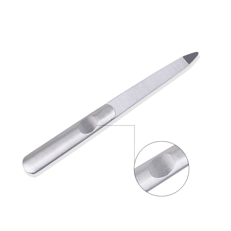 Stainless Steel Nail File Double Side Fold Grinding Rod Manicure Pedicure Scrub Nail Arts Tools Nail Files