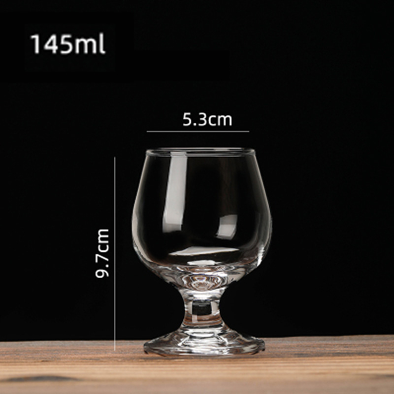 Copa corta de Brandy sin plomo, vaso transparente para cóctel de Whisky, cerveza, vino, para Bar en casa, vasos de vidrio, 100-500ml: 145ml