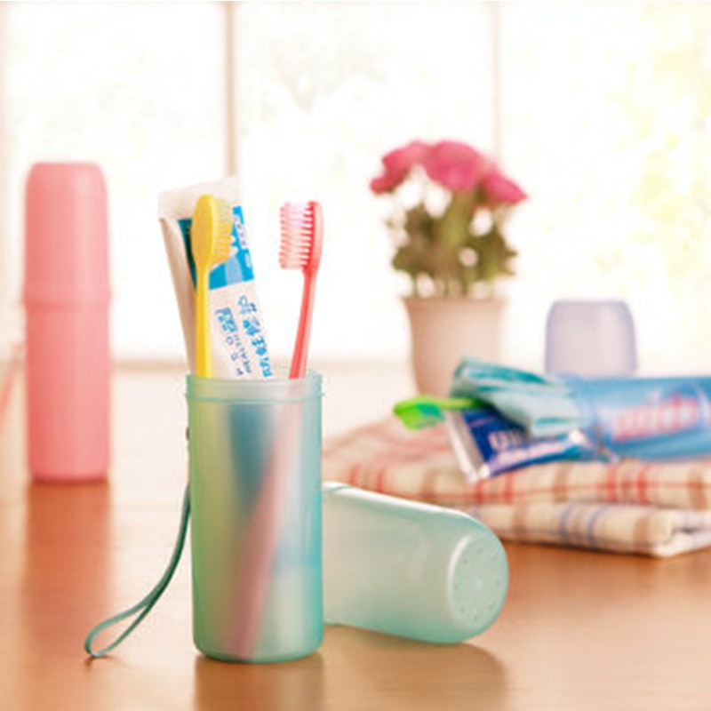 1 x Utility Candy kleuren Tandenborstelhouder Tand Mok Tandpasta Cup Bad Reizen draagbare opslag cup Accessoires Set 4 Kleuren