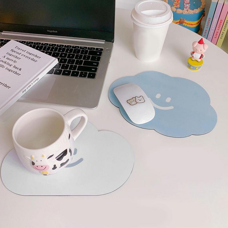 Cute Mouse Pad Small Girl Ins Girl Table Mat Soft Cushion blue Japanese Kawaii Computer Keyboard Mat Non-slip Mouse Pad