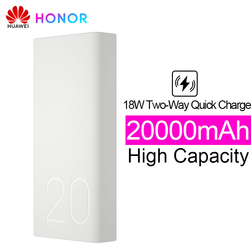Huawei Honor Power Bank 20000mAh Max 18W Two-way Quick Charge Version Type-C Dual USB Fast Charging Quick Charge