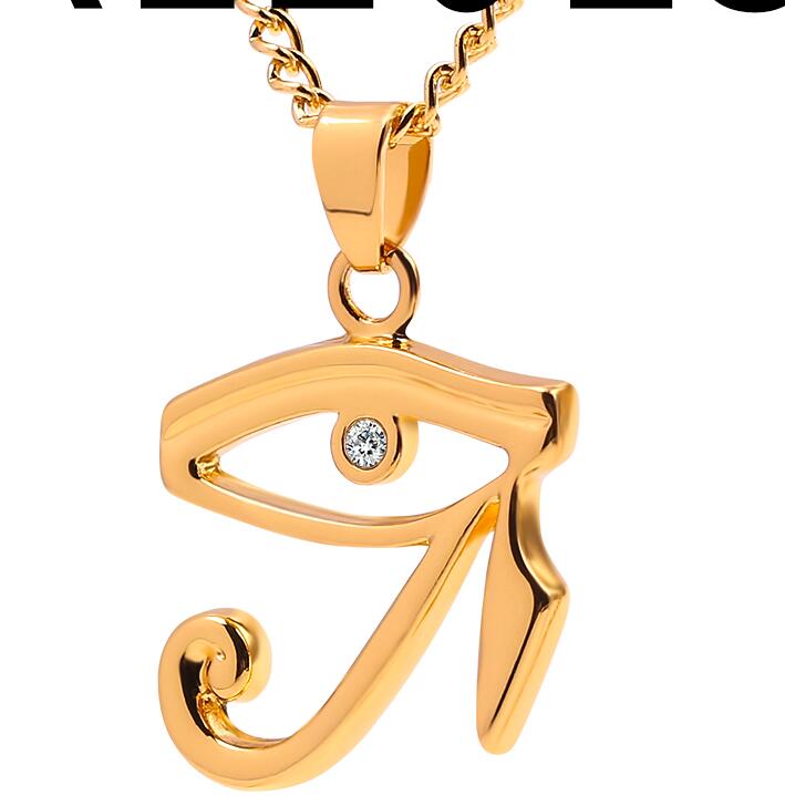 Ancient Egyptian Queen Nefertiti Pharaoh Pendant Necklace Gold Color for Women Men Jewelry Gold Silver Color Hip Hop Jewellery: XL1013