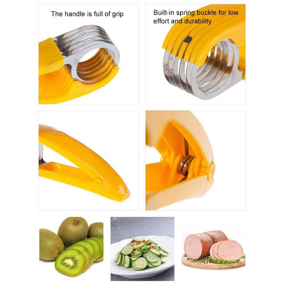 Kitchen Accessories Stainless Steel Banana Slicer Kitchen Cut Ham Sausage Vegetable Cutting Machine Gadget Kitchenware