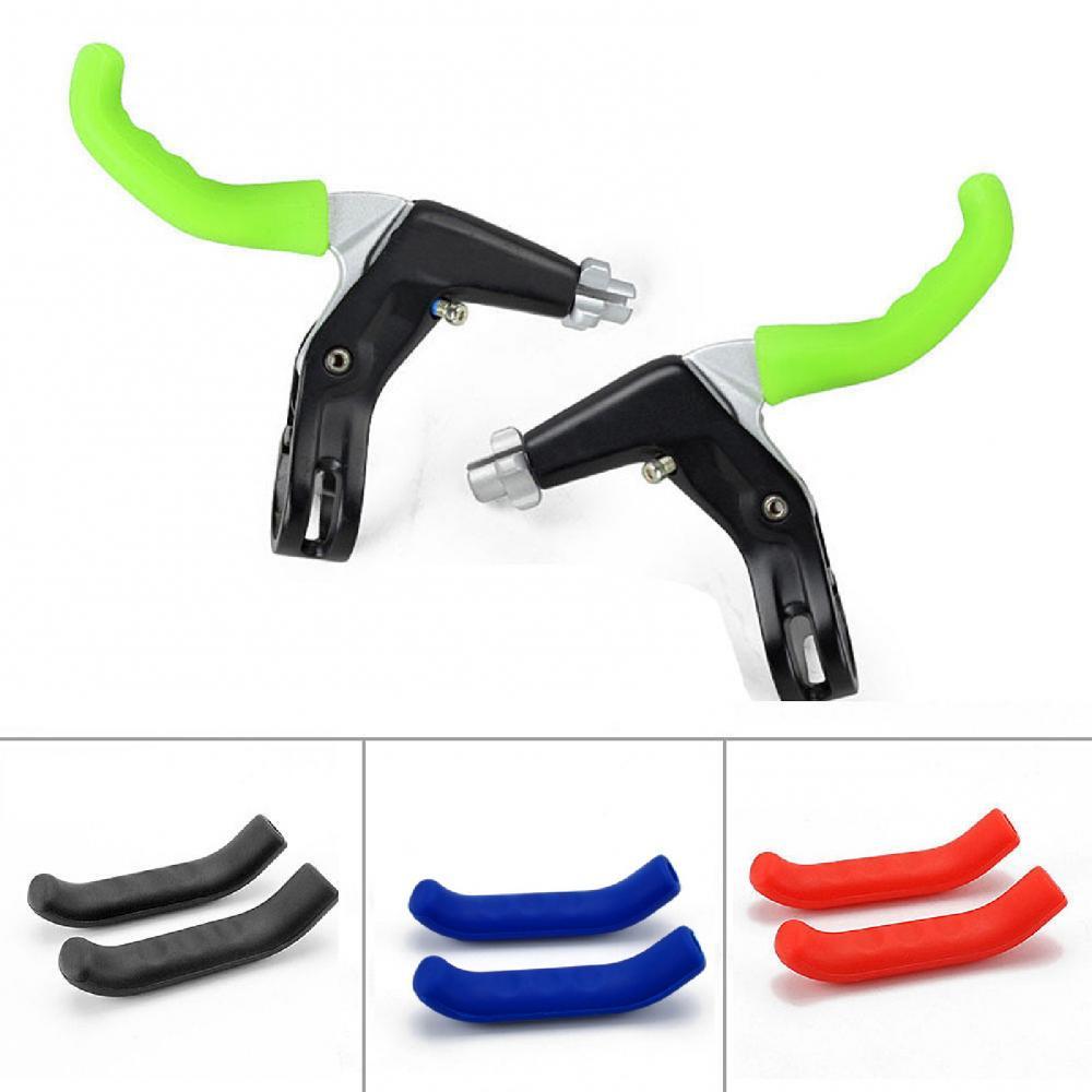 Poignées De Frein En Silicone Pour VTT, Confortables Et Antidérapantes, 7.5 Cm, Noir
