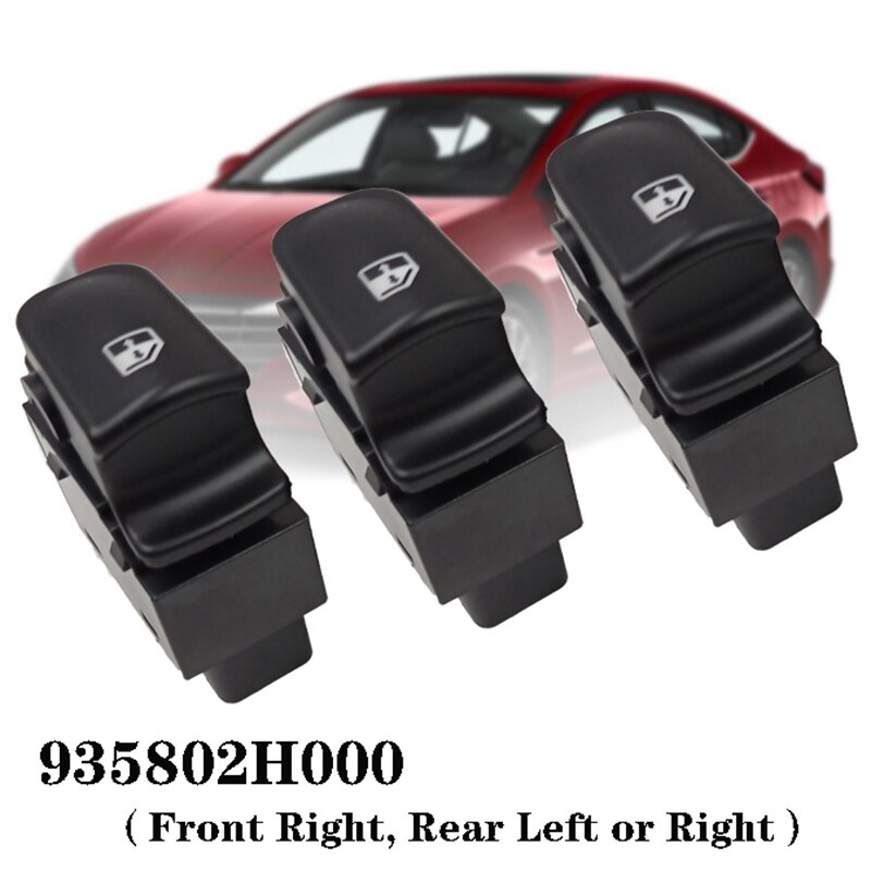 3Pcs Schakelaar Ruitbediening Rechtsvoor, Achter Links Of Rechts, venster Knoppen Voor Hyundai Elantra Hd 2006 935802H000: Default Title