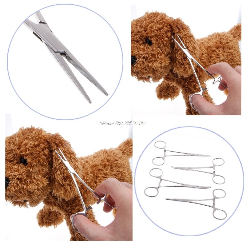 Dog Cat Ear Cleaning Forceps Pliers Steel Pet Clamp Tweezers Haemostatic Tool for dogs Warm's house yy56