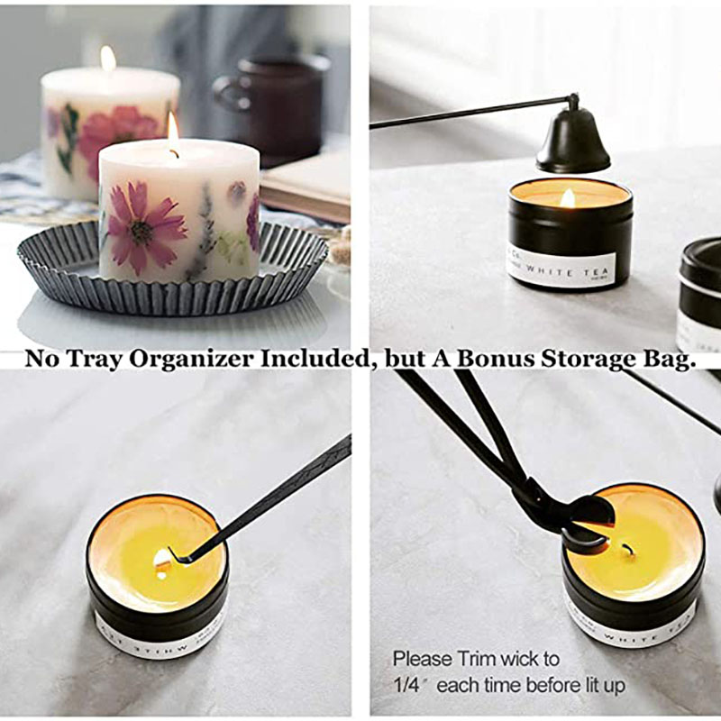 3pcs/set Stainless Wick Snuffer Tool Hook Clipper Steel Candle Trimmer Oil Lamp Trim scissor tijera tesoura Cutter