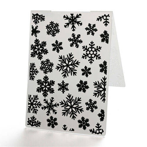 Snowflake Plastic Embossing Folders Template DIY Scrapbooking Cards Craft