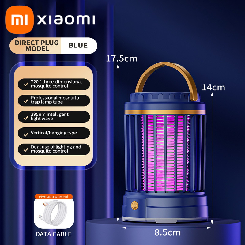 Xiaomi – lumière anti-moustiques, grande capacité, piège à moustiques à ondes lumineuses, silencieux, puissant, choc électrique, 2000mAh: blanc chaud