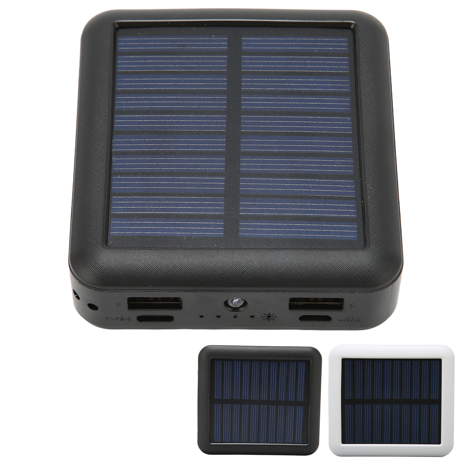 Powerbank solarny do telefonu o pojemności 20000 mah, 4 porty usb, wodoodporny, przenośny powerbank solarny z kablem ładującym do użytku na zewnątrz