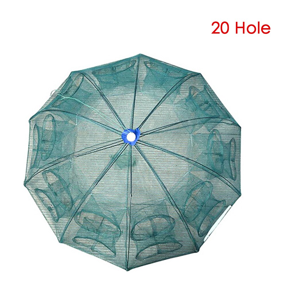 Filet de pêche pliable équipement de pêche main jeter filet avec parapluie protection automatique du poisson fournitures de pêche 4 importations (envoyer des sacs): 20  hole