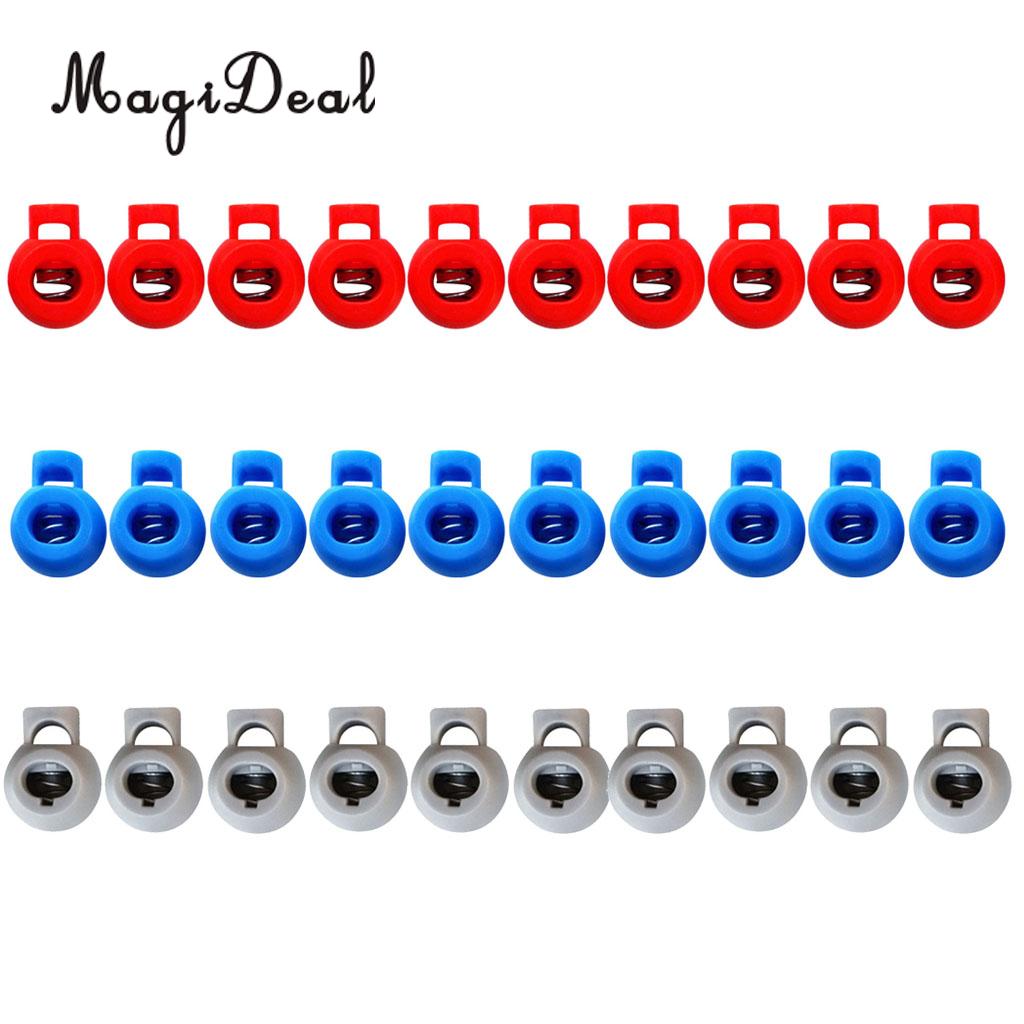 Magideal 10 stuks kunststof schokkoord touwknevel eindvergrendeling stoppers kogelgespen voor klimmen en speleologie vervangende accessoires