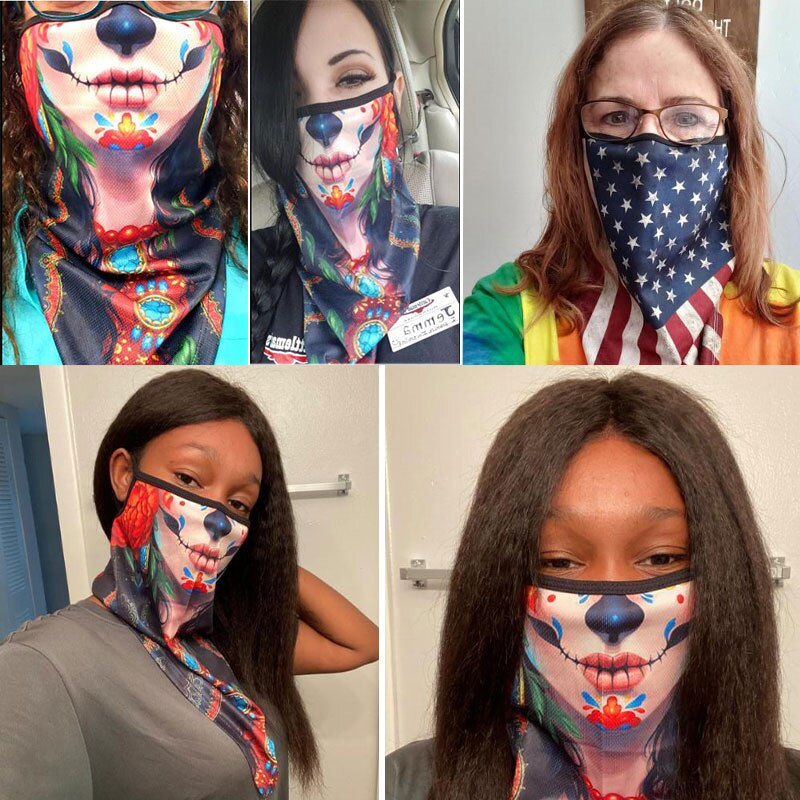 Stofdichte, winddichte magische sjaal, goedkope herbruikbare gezichtsbedekking, bandana, zonbeschermend mondmasker, bandana, stoffen masker