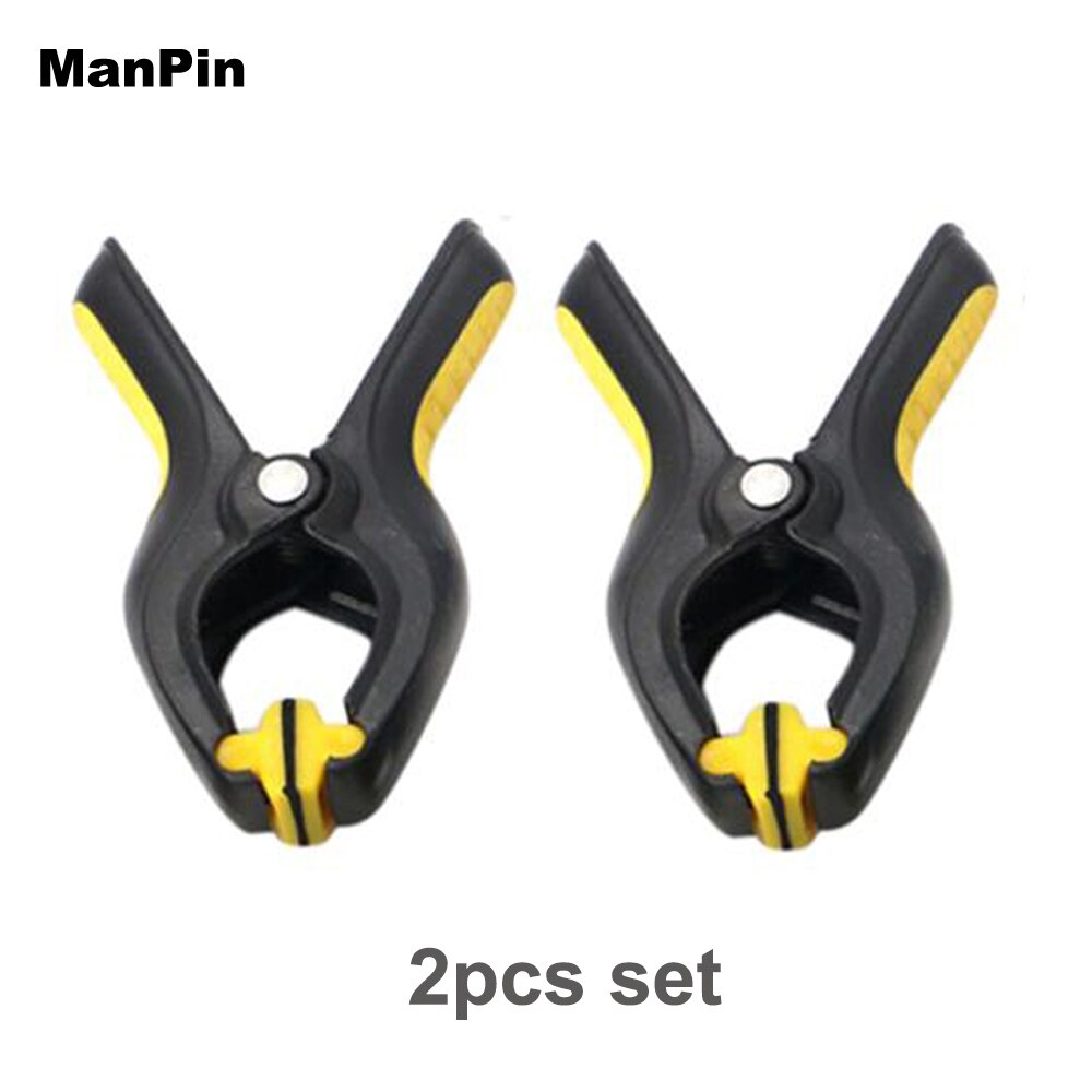 Mobile Phone Repair Plastic Screen Fastening Clamp with Rubber Pad Adjustable Fixture Clip Cell Tablet LCD Display Replace Tools: 2pcs