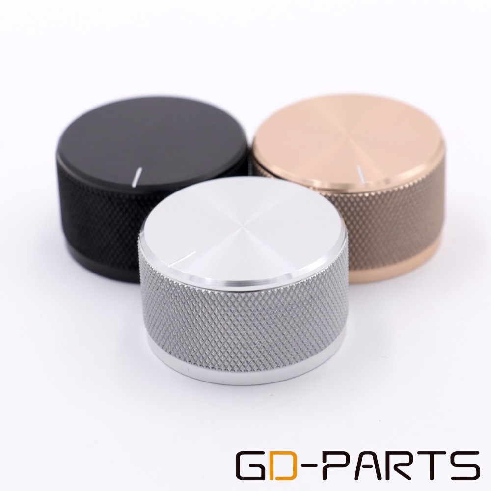 1PC 38x22mm CNC Machined Solid Aluminum Volume Potentiometer Control Knob For Turntable Radio CD Player DAC Speaker AMP HIFI DIY