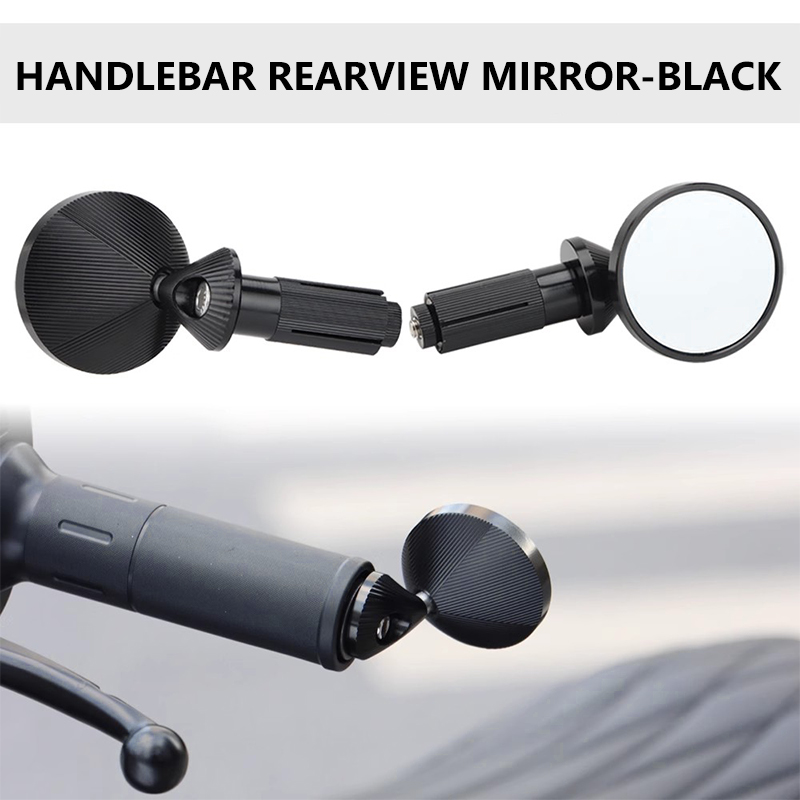 SEAMETAL 2 stuks Universele Motorcycle Bar End Spiegel 360 Draaibare Elektrische Voertuig Achteruitkijkspiegel Groothoek Road Fietsen stuur: Default Title
