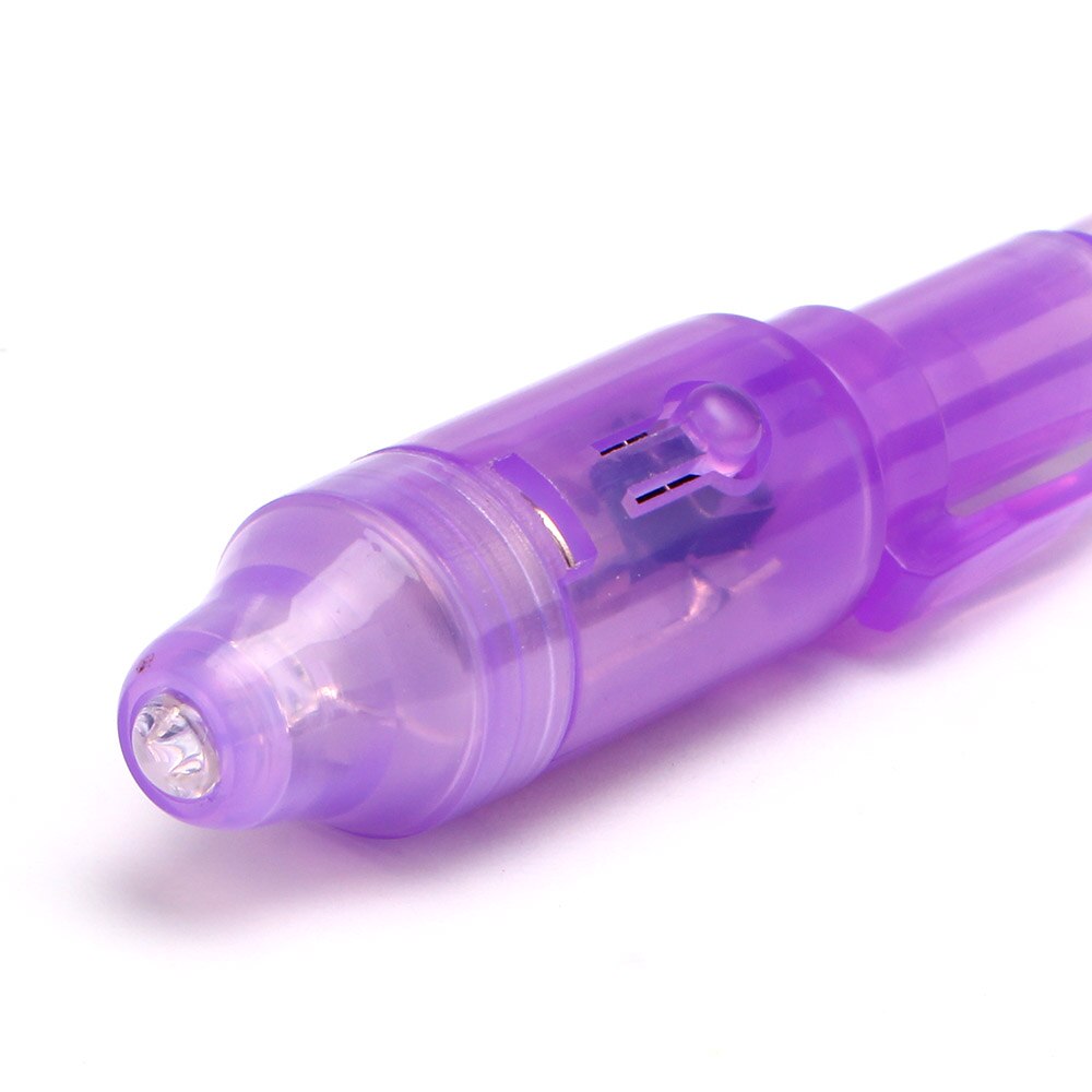 Rotulador fluorescente para oficina, rotulador de tinta Invisible, color morado mágico, 2 en 1, luz negra, grafiti, papelería creativa