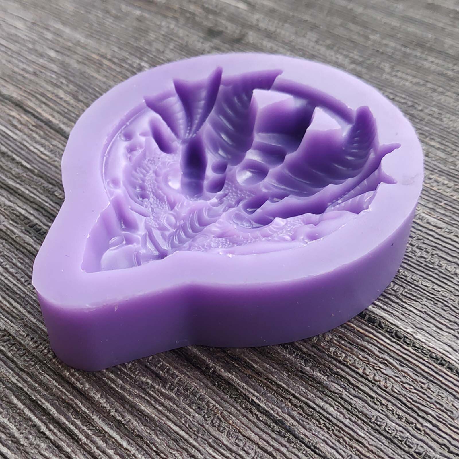 3d drage silikone form kage fondant forme gør-det-selv fest kage dekorationsværktøj cupcake chokolade gumpaste slik polymer ler forme