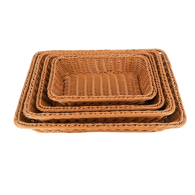 Obst Tee Snack Brot Ablage Handgewebte Rattan Weiden Korb 22/30/35 cm Picknick Kosmetische Lagerung Kasten Küche Haushalt Werkzeug