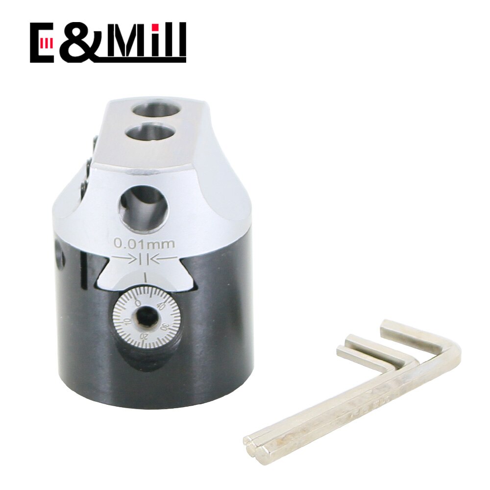Tête d'alésage de Type F1 2/3/4 pouces 50/75/100mm, 12/18/25mm, barre d'alésage pour fraiseuse + clé hexagonale
