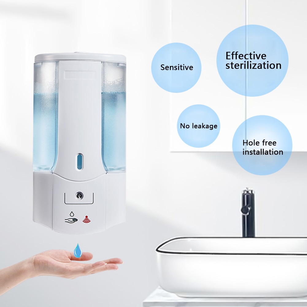 450ml Automatic Soap Dispenser Touchless Smart Sensor Shampoo Detergent Dispenser Wall Mounted Sterilize Bottle For Bathroom