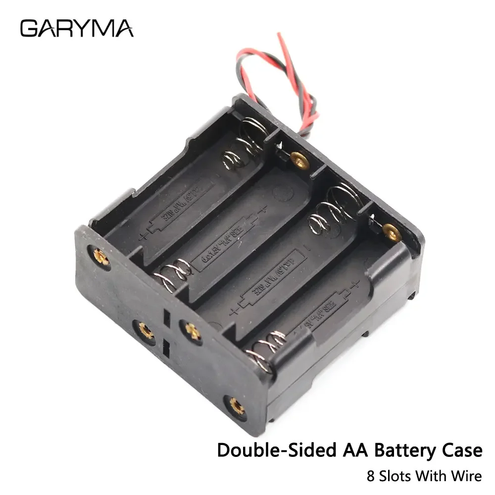 AA-Batteriehalter mit 9-V-Schnalle, AA-Batteriekasten mit 9-V-Batterieknopf, 2/4/6/8-Steckplatz, AA-Batteriegehäuse-Serienverbindung, DIY  44