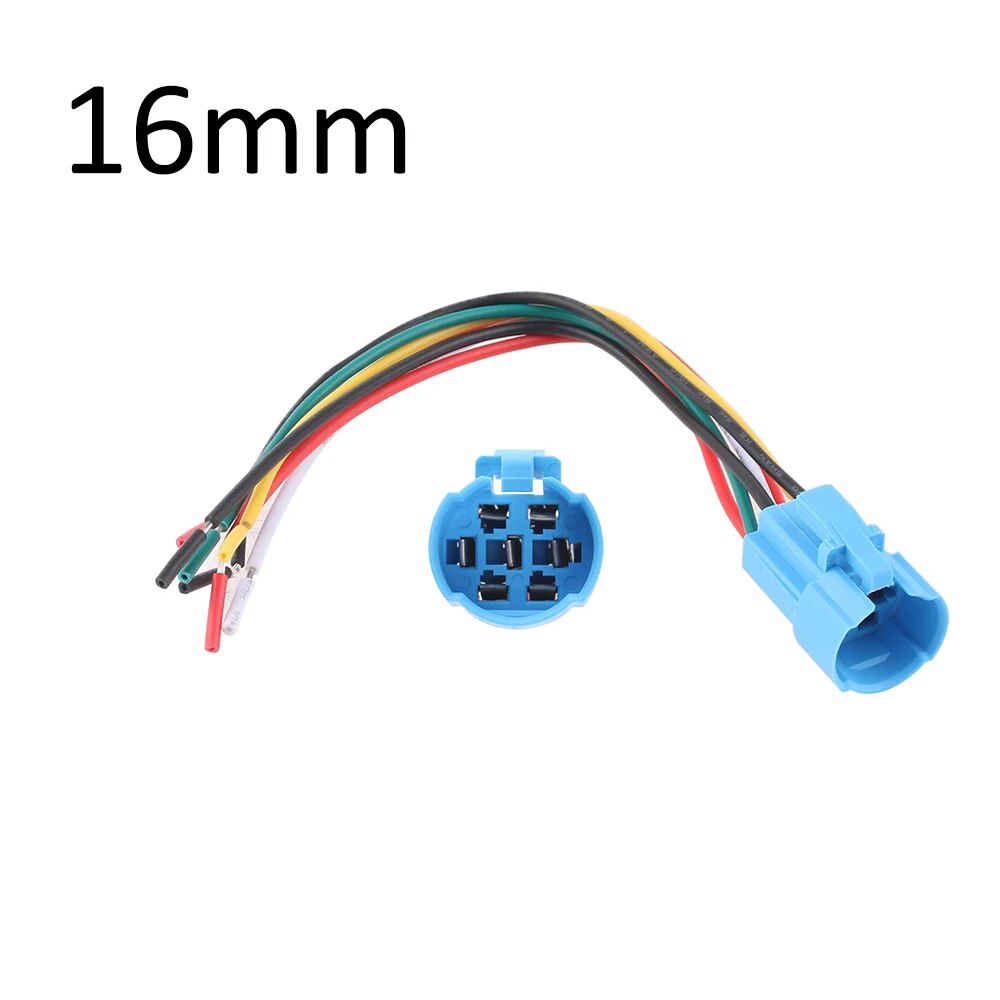 16mm 19mm 22mm Metall druckknopf buchse Verkabelung 7 Drähte stabile Lampe Licht knopf klemmen Basis für zwei LED-Tasten: Beige