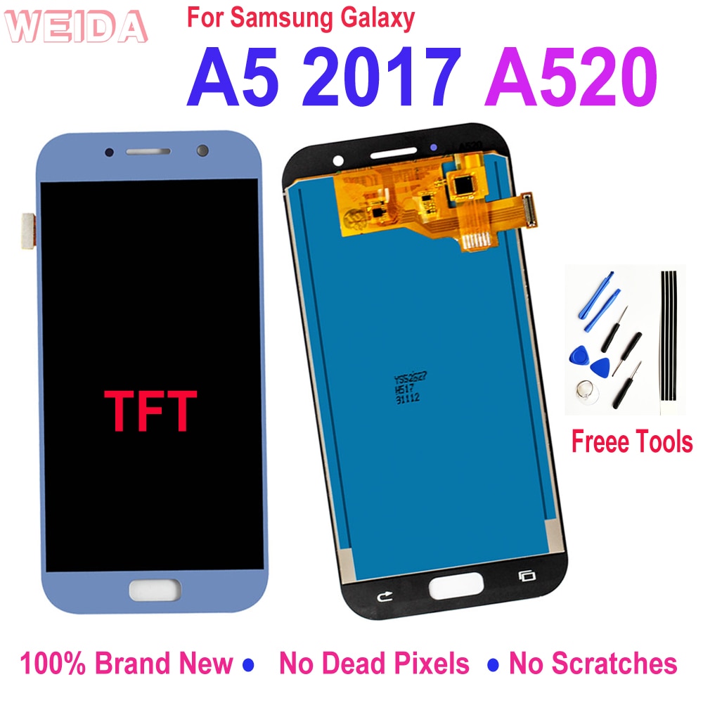 Lcd para Samsung Galaxy A5 A520 LCD pantalla táctil digitalizador cristal montaje reemplazo para Samsung A520F SM-A520F Lcd