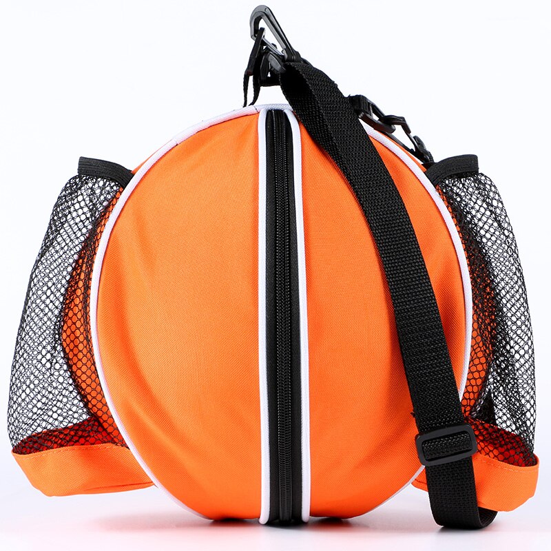 Basket boll väska fotboll volleyboll fotboll ryggsäck mesh sida utomhus sport träning fitness väska man kvinnor axel handväska: Orange