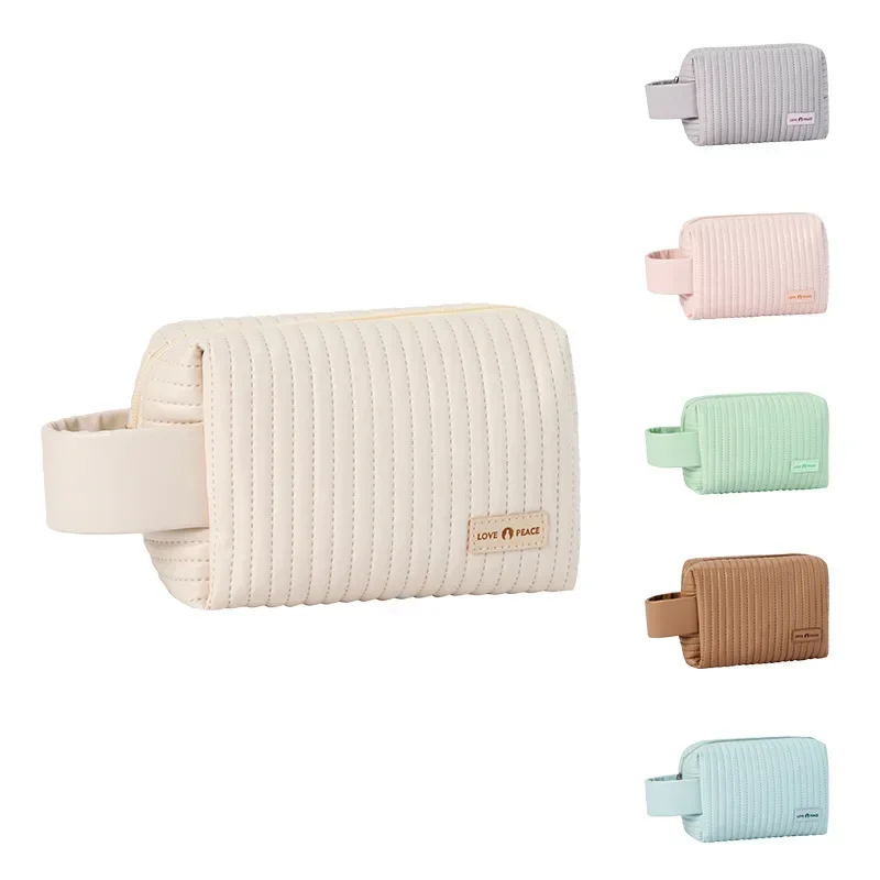 Cute Small Makeup Bag Portable Cosmetic Bag Travel Make Up Pouch Waterproof Toiletry Bags for Beauty Accessories for Women