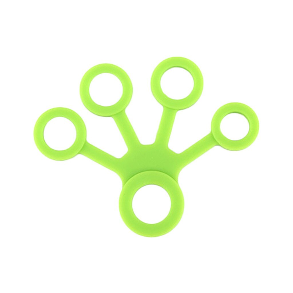 Autism Fidget Toys Sensory Toy Finger Grip Silicone Ring 3 Levels Finger Exerciser Sensory Toy Autismo Antistress Fidget Toy: 3pcs Green 