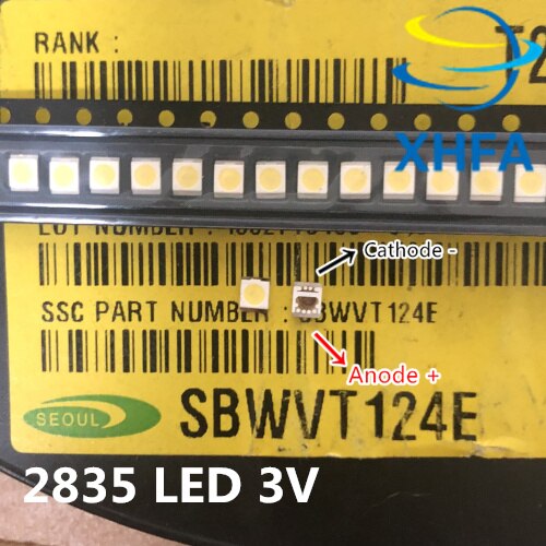 200 stuks voor lg originele seoul led lcd tv achtergrondverlichting lamp kralen lens 1w 3v 3528 2835 koel witte lichtkraal
