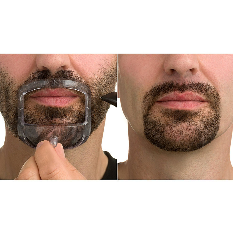 5 pçs/set ferramenta de estilo de barba transparente e modelo de barbear para homens modelador de estilo de bigode
