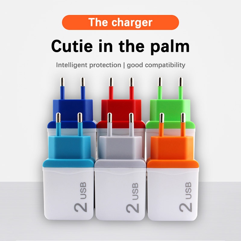 5V 2.1A ue wtyczka podwójna podwójna ładowarka usb wszystkie kabel usb robić telefonu komórkowego adapter robić samsunga s10 Huawei P30 zawodowiec uniwersalna ładowarka ścienna