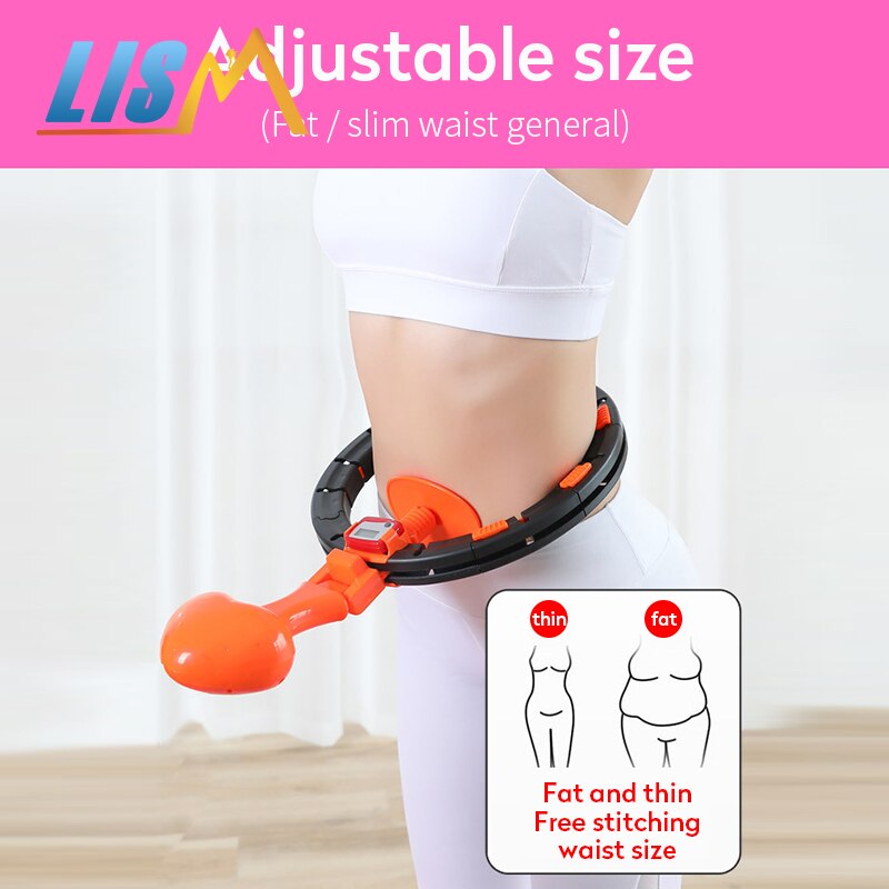 Lism smart forteller Fitness sport ligent hula ringe midje mosjonist sirkel bøyle muskel trener vekt hjemme treningsutstyr