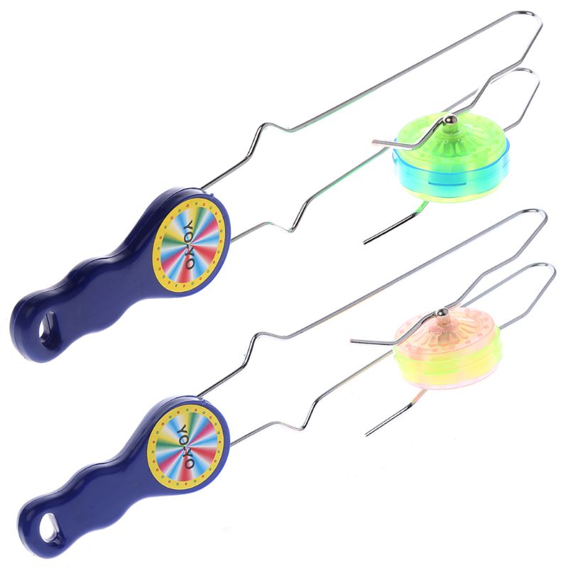 Farverig led blinkende magisk skinne rullende svinghjul yo-yo bold legetøj til børn, sødt yoyo legetøj børn voksen legetøj