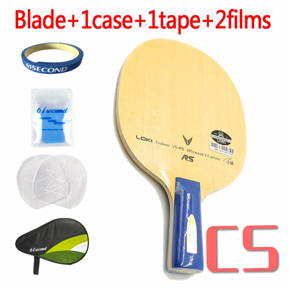 LOKI V5RS Carbon Table Tennis Blade 5 Layers Ping Pong Blade Offensive Table Tennis Racket: CS with HM case
