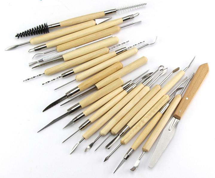 22 Uds utensilios de arcilla polimérica escultura tallada herramienta de cerámica de modelado DIY artesanía hogar suministros hechos a mano