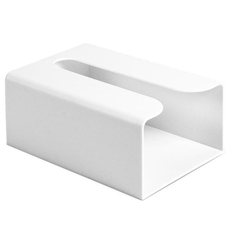 Wc Keuken Tissue Doos Papier Houder Draagbare Wandmontage Organizer Case Ye: White