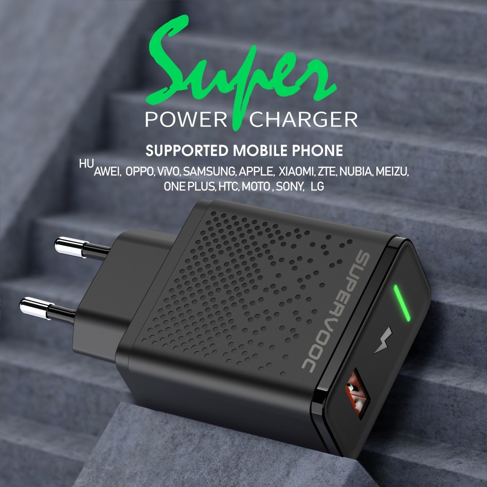 dpower Quick Charge 3.0 USB Charger HuaWei 22.5W 5A Super fast charge Adapter for Xiaomi iphone Samsung EU US