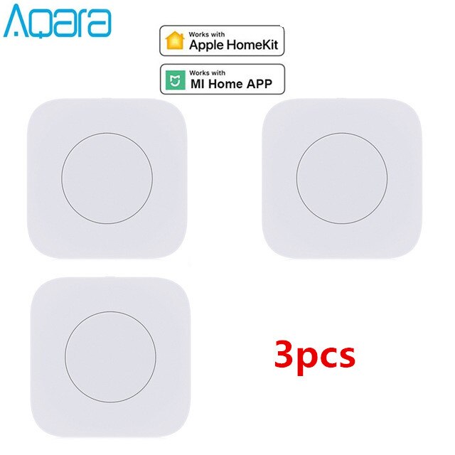 Aqara Smart Wireless Switch Smart Remote Control One Key Control Aqara Intelligent Application Home Security App Control: 3pcs wireless switch