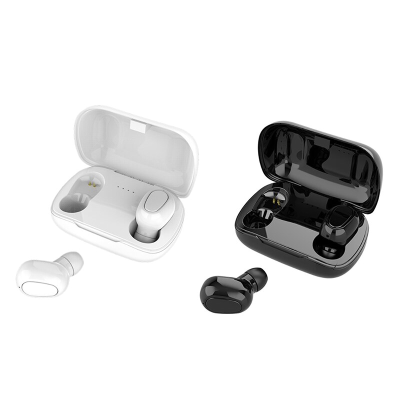 L21 Bluetooth Headset Tws 5.0 Draadloze Dual Oor In Oor Ruisonderdrukking Onzichtbare Mini Opladen Doos