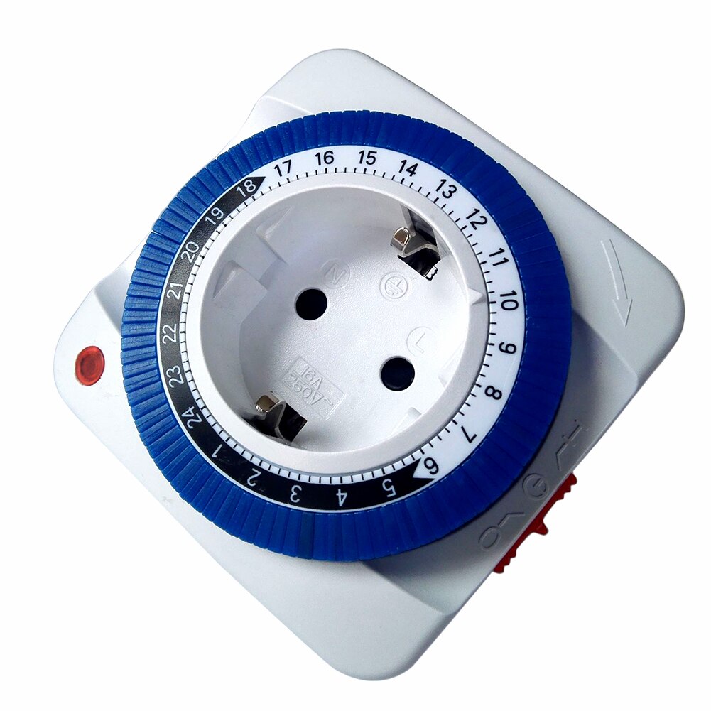 24 Hour Timer Socket Mechanical Program Timer Switch Socket 230V/110V EU/US Plug Wall Outlet Protector Energy Saveing