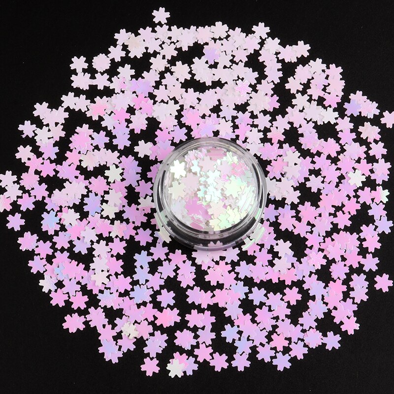 Pailettes Kleurrijke Bloem Nail Art Glitter Ultradunne Sequin 5Mm Kersenbloesems Vorm Tips Uv Gel 3D Nagel Decoratie Manicure: C03R