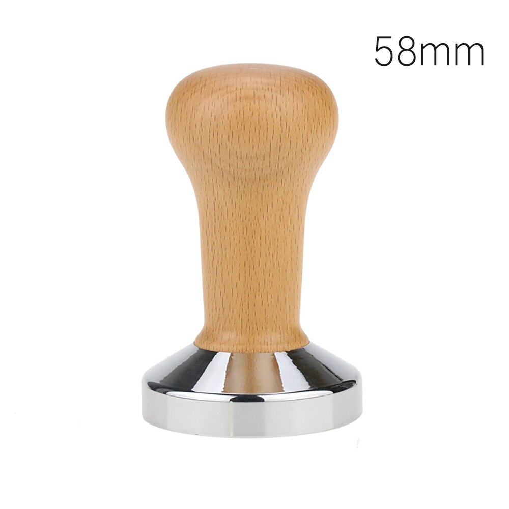 Marteau à poudre de café de qualité alimentaire, 51/58mm tasseurs à grains avec manche en bois, presseur plat, moulin à café manuel, café fait main: 04 58mm