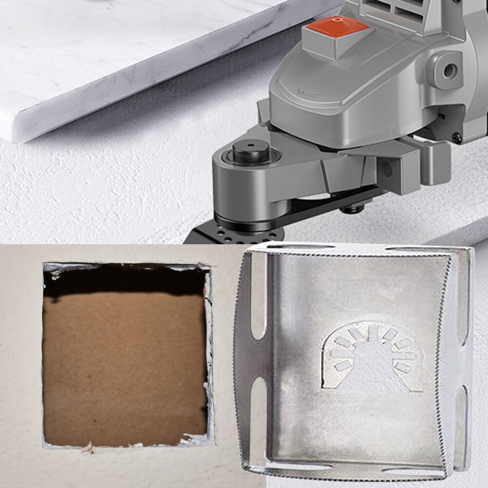 Universal Open Backed Square Slot Cutter Square Rectangle Slot Drill Socket Holes Opener for Plasterboard Dry Wall Electric Tool