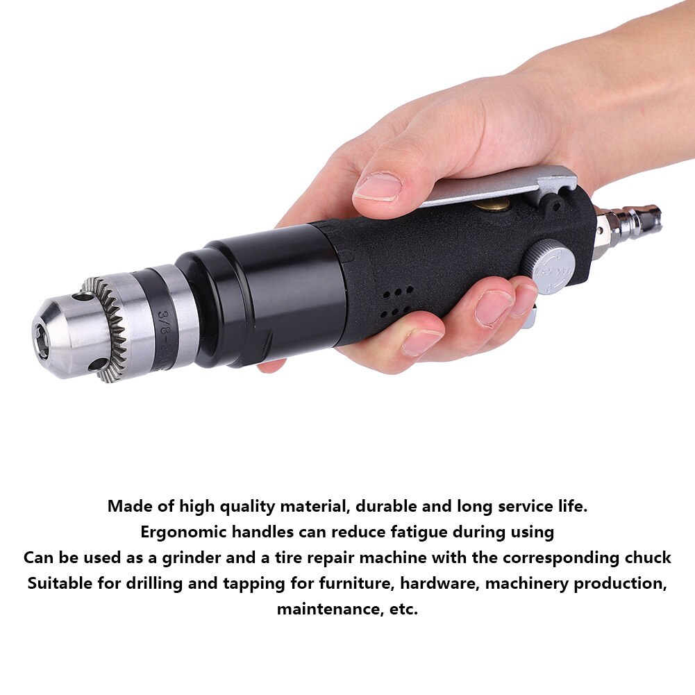 Industrial CW/CCW Straight Type Pneumatic Drill Furniture Hardware Tool 2000rpm