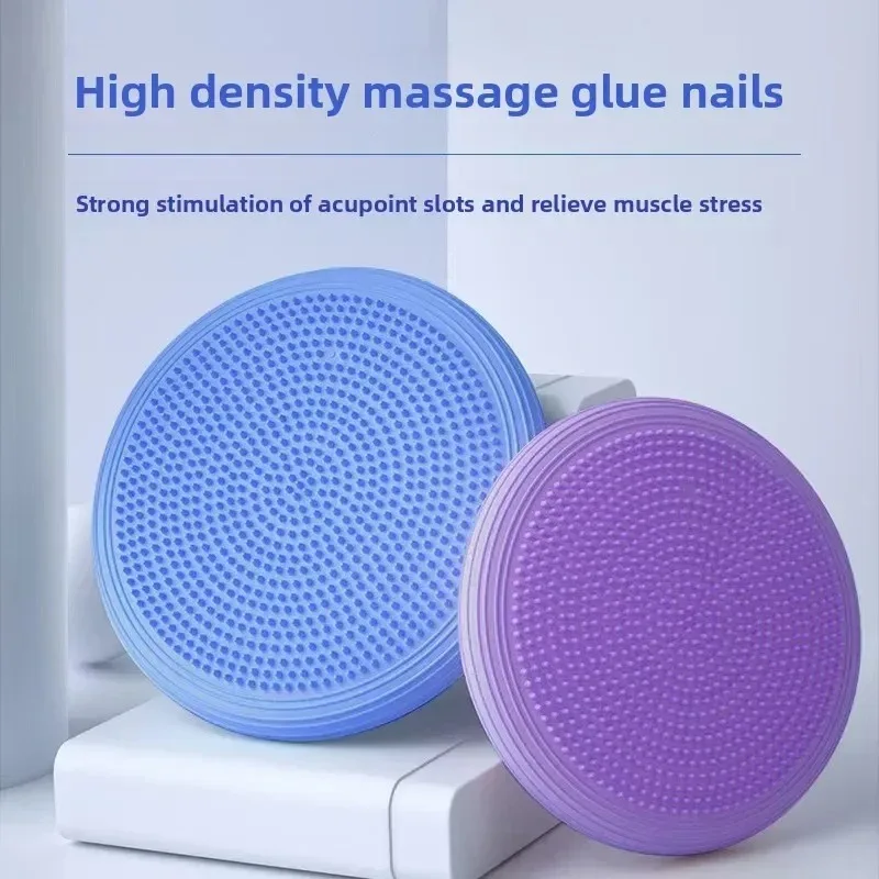 Oppustelig balanceskive til yoga og terapi - skridsikker pvc-vippepude, rehabilitering til børn/voksne