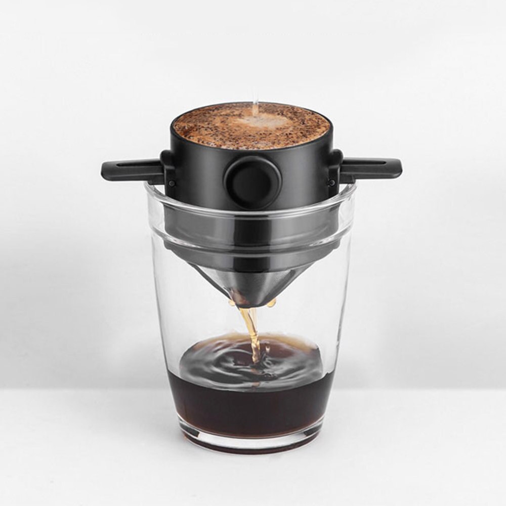 Koffie Filter Draagbare 304 Rvs Drip Koffie Thee Houder Trechter Manden Herbruikbare Thee Zetgroep En Stand Koffie Druppelaar